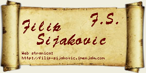 Filip Šijaković vizit kartica